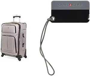 SwissGear Sion Softside Expandable Roller Luggage and Luggage ID Tag