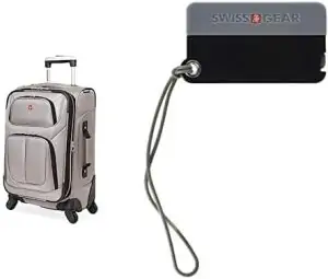 SwissGear Sion Softside Expandable Roller Luggage and Luggage ID Tag