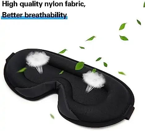 Sleep Mask for Eyes - Silk Sleeping Mask Soft Smooth Blindfold Eye Cover for Restful Sleep, Travel Shade Cover, Relaxing Sleeping Aid - Image 4