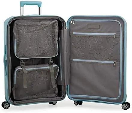 Traveler's Choice Pagosa Indestructible Hardshell Expandable Spinner Luggage, Baby Blue, Check-in Only - Image 3