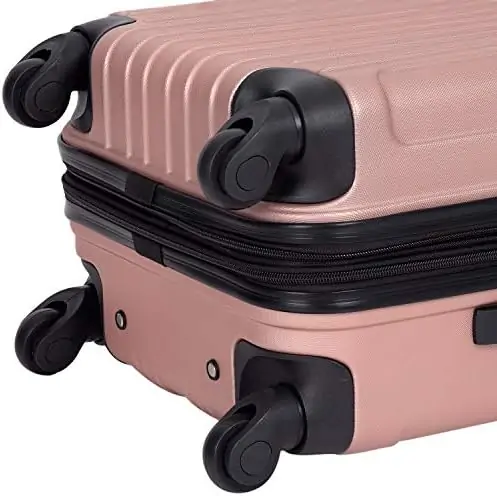 Travelers Club Expandable Midtown Hardside 4-Piece Luggage Travel Set, Rose Gold - Image 7