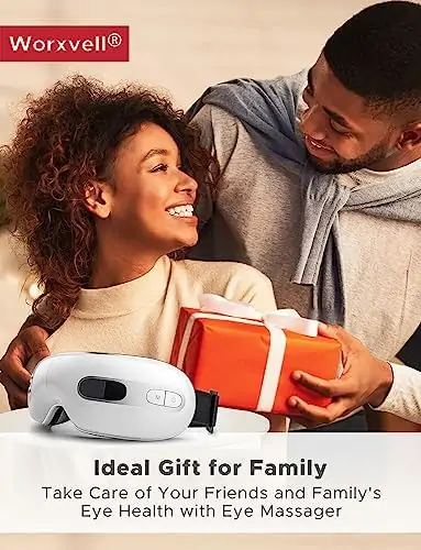 Worxvell Eye Massager with Heat and Cooling, Rechargeable Bluetooth Music Heated Eye Masks for Dry Eyes, Eye Strain, Migraine,Dark Circles, Improving Sleeping Gifts for Women and Men - Image 7