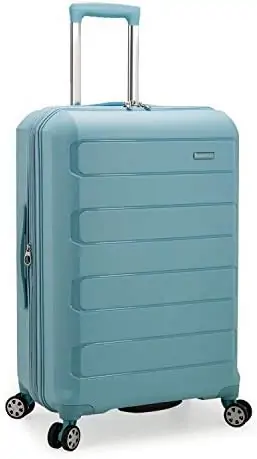 Traveler's Choice Pagosa Indestructible Hardshell Expandable Spinner Luggage, Baby Blue, Check-in Only