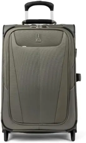 Travelpro Maxlite 5 Softside Expandable Upright 2 Wheel Luggage, Lightweight Suitcase, Men and Women, Slate Green, Carry-On 22-Inch