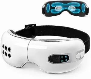 Worxvell Eye Massager with Heat and Cooling, Rechargeable Bluetooth Music Heated Eye Masks for Dry Eyes, Eye Strain, Migraine,Dark Circles, Improving Sleeping Gifts for Women and Men